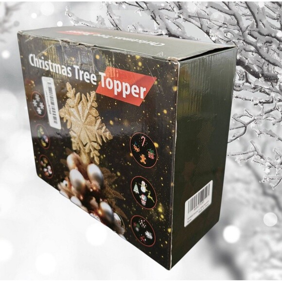 LED Christmas Tree Topper Projector Star Christmas Tree 6 pattern plates Gold - Picture 6 of 6